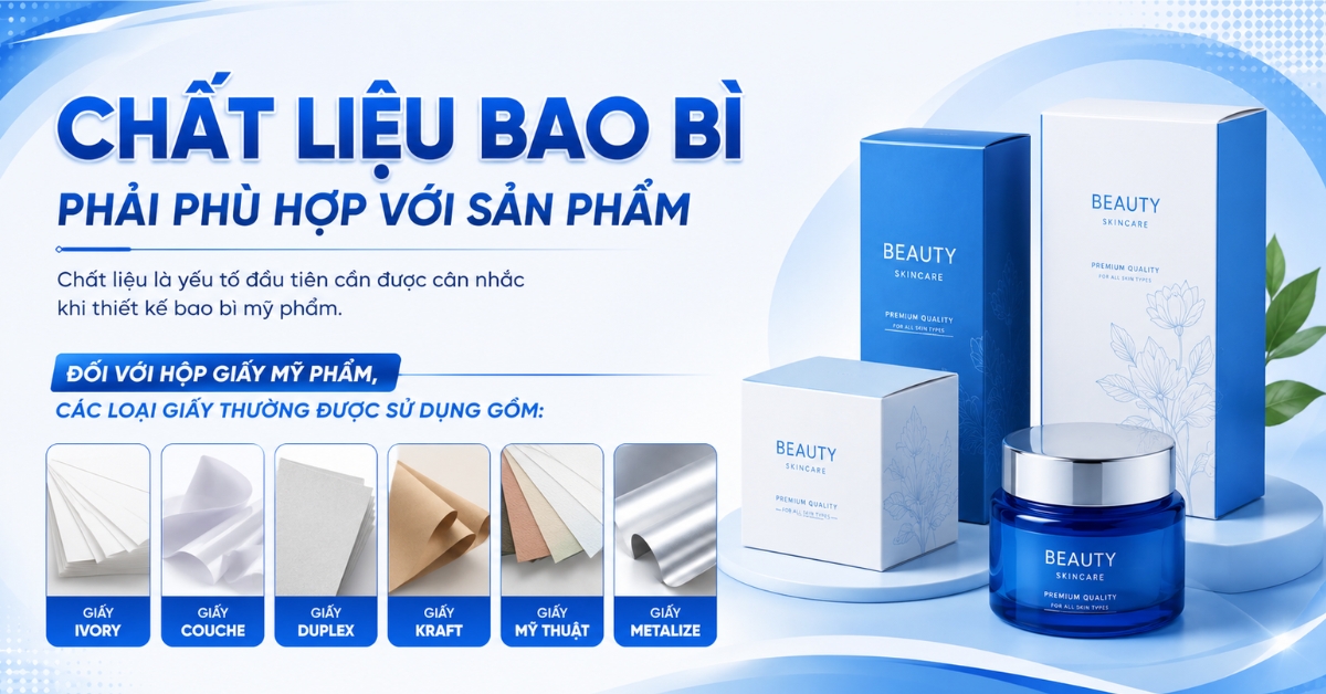 Chất liệu bao bì mỹ phẩm