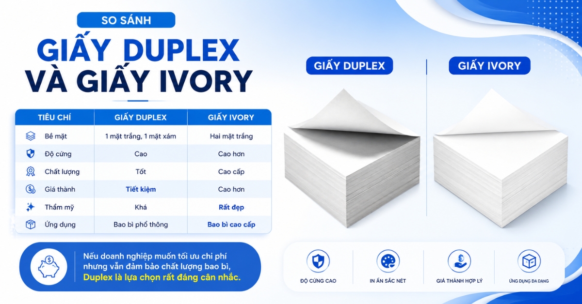 So Sánh Giấy Duplex Và Giấy Ivory