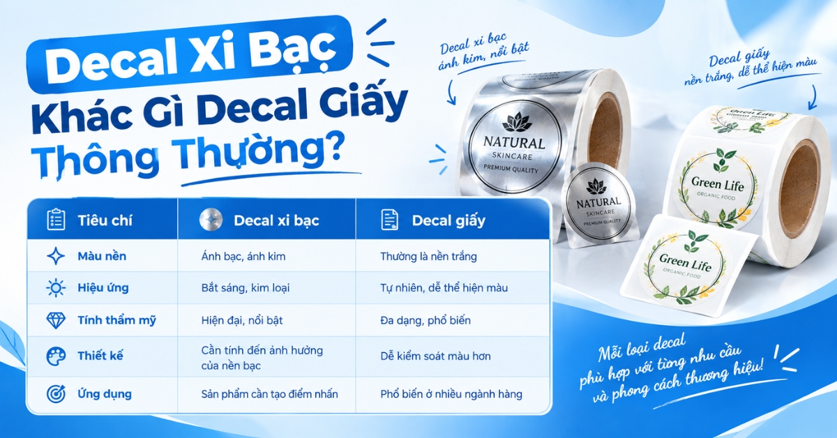 Decal Xi Bạc Khác Gì Decal Giấy Thông Thường