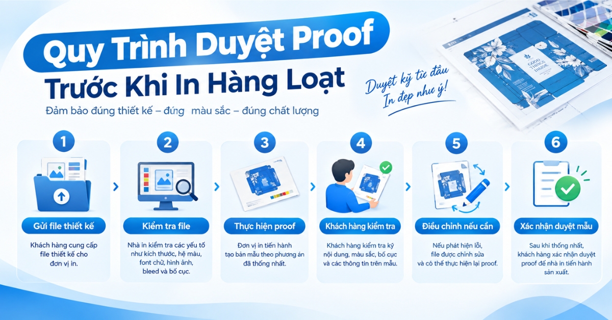 Quy trình duyệt bản in proof trước khi in hàng loạt